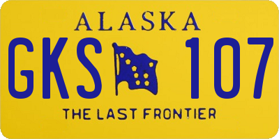 AK license plate GKS107