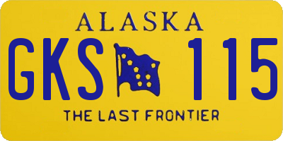 AK license plate GKS115