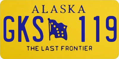 AK license plate GKS119