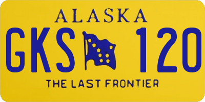 AK license plate GKS120