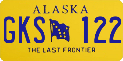 AK license plate GKS122