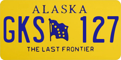 AK license plate GKS127