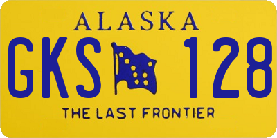 AK license plate GKS128