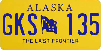 AK license plate GKS135