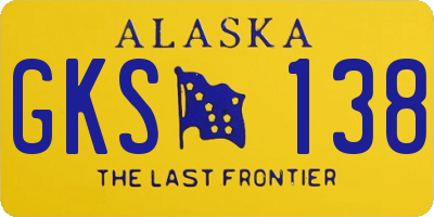 AK license plate GKS138