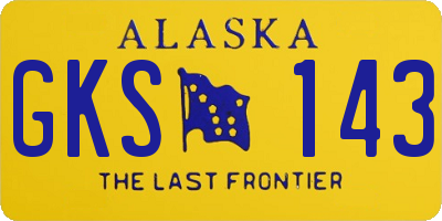 AK license plate GKS143