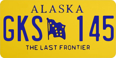 AK license plate GKS145