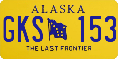 AK license plate GKS153