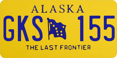 AK license plate GKS155