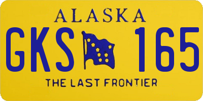 AK license plate GKS165