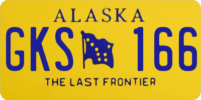 AK license plate GKS166