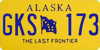 AK license plate GKS173