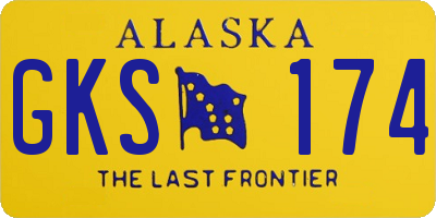 AK license plate GKS174