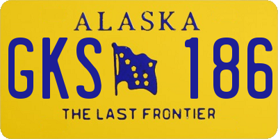 AK license plate GKS186