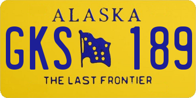 AK license plate GKS189