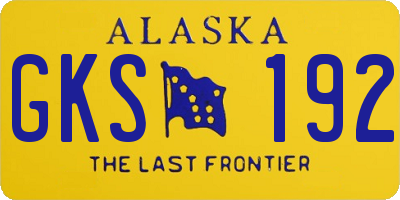 AK license plate GKS192