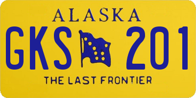 AK license plate GKS201