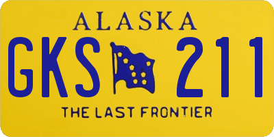 AK license plate GKS211