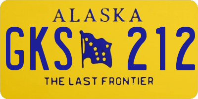 AK license plate GKS212