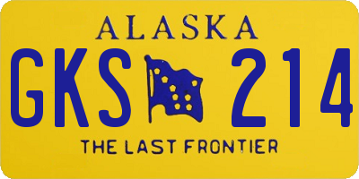 AK license plate GKS214