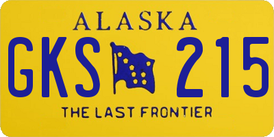 AK license plate GKS215