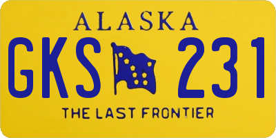 AK license plate GKS231