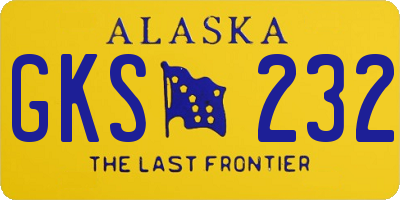 AK license plate GKS232