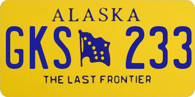 AK license plate GKS233