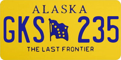 AK license plate GKS235