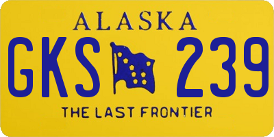 AK license plate GKS239