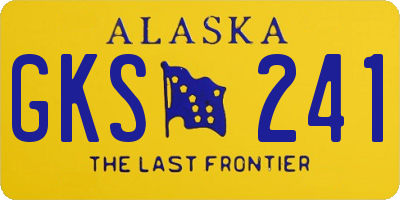 AK license plate GKS241