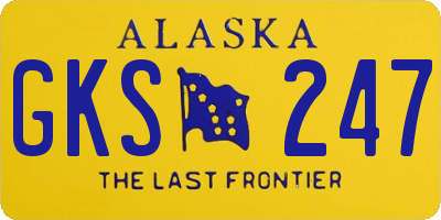 AK license plate GKS247