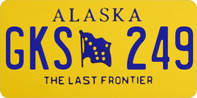 AK license plate GKS249