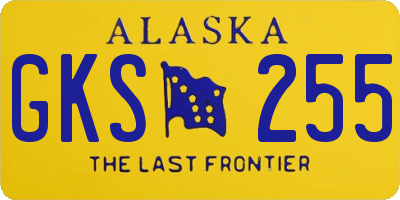 AK license plate GKS255