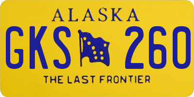 AK license plate GKS260