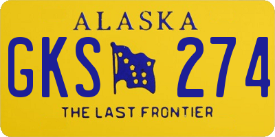 AK license plate GKS274