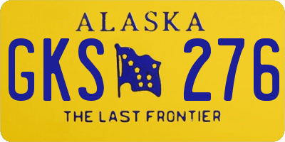 AK license plate GKS276