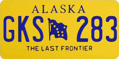 AK license plate GKS283