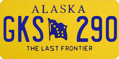AK license plate GKS290