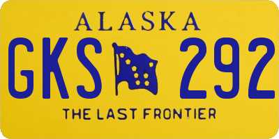 AK license plate GKS292