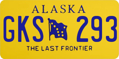 AK license plate GKS293