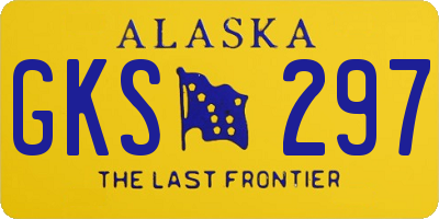 AK license plate GKS297