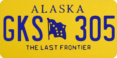 AK license plate GKS305