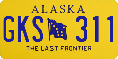 AK license plate GKS311