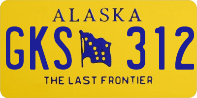 AK license plate GKS312