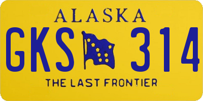 AK license plate GKS314