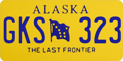 AK license plate GKS323