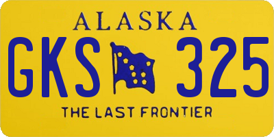AK license plate GKS325