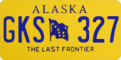AK license plate GKS327
