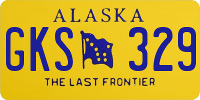 AK license plate GKS329